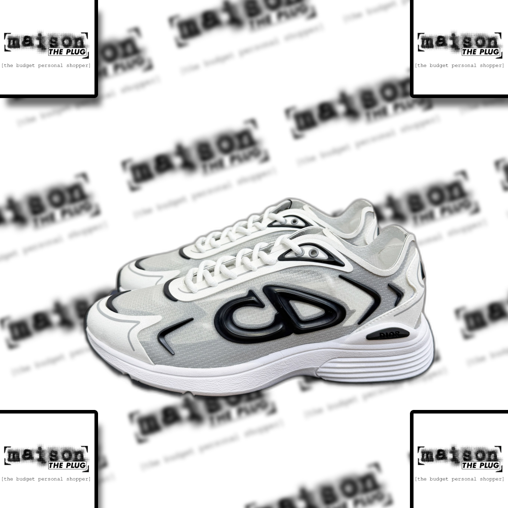 B23 Low Top Sneaker White Grey CD Logo