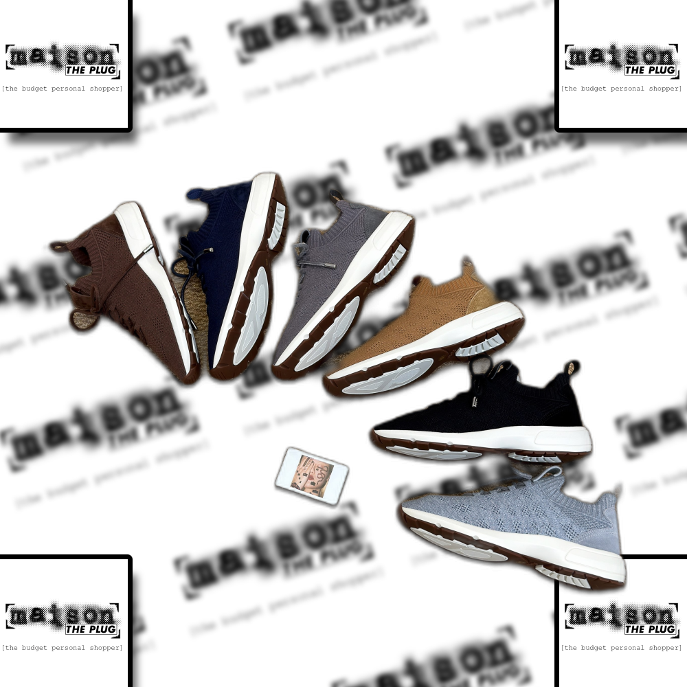 Knit Perforated Runner Sneaker Brown