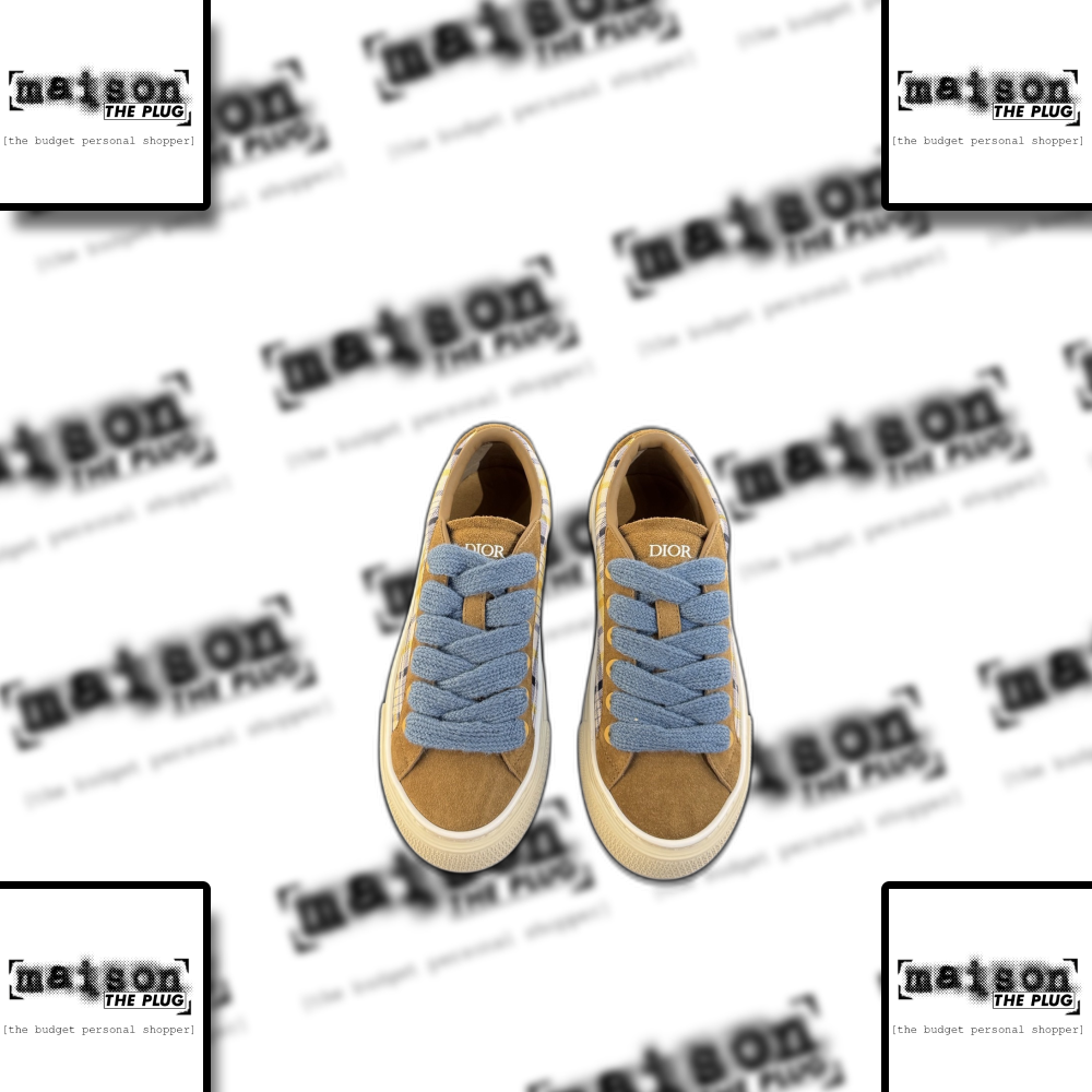 B23 Low Top Sneaker Brown Checked