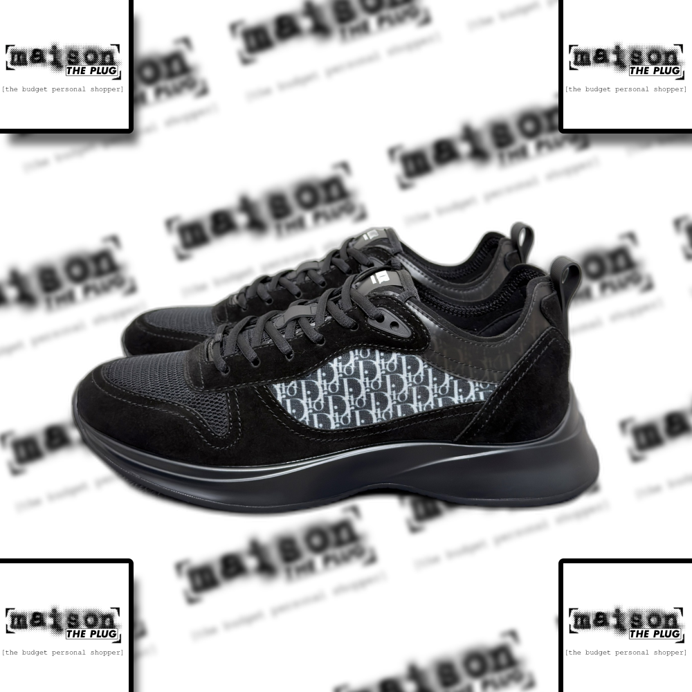 Dior B23 Low Top Sneakers Black Dior Oblique