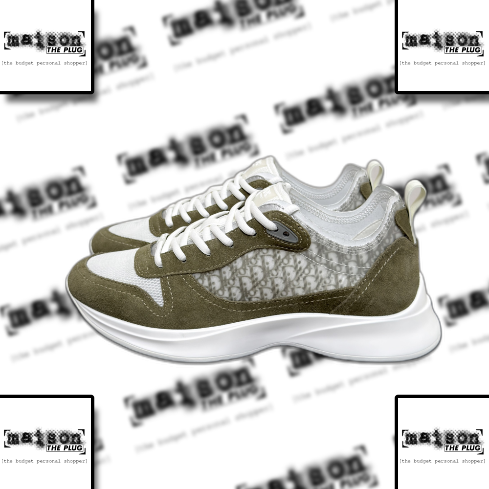 B23 Low Top Sneaker Olive Suede Monogram