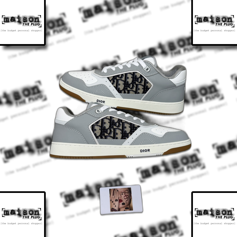 B23 Low-Top Dior Oblique Sneakers Grey