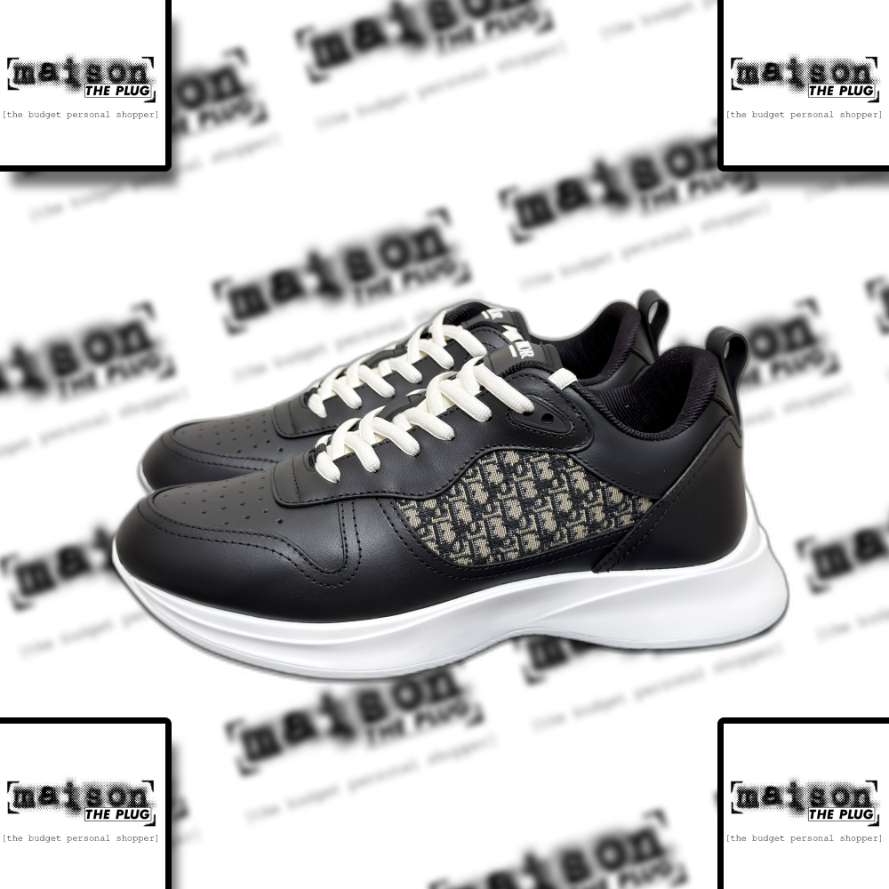 Black B23 Low-Top Sneaker with Dior Oblique Canvas