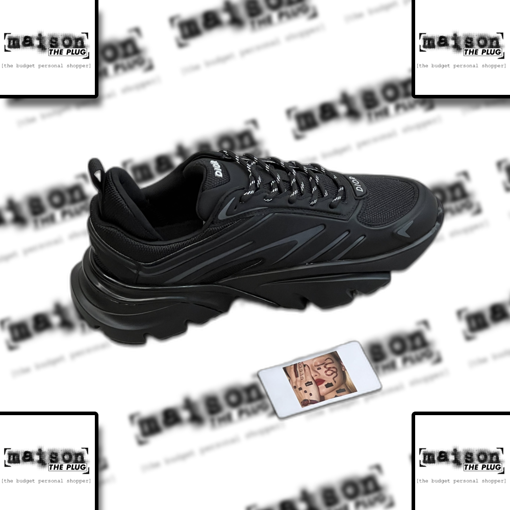 Black Dior Runner Sneakers