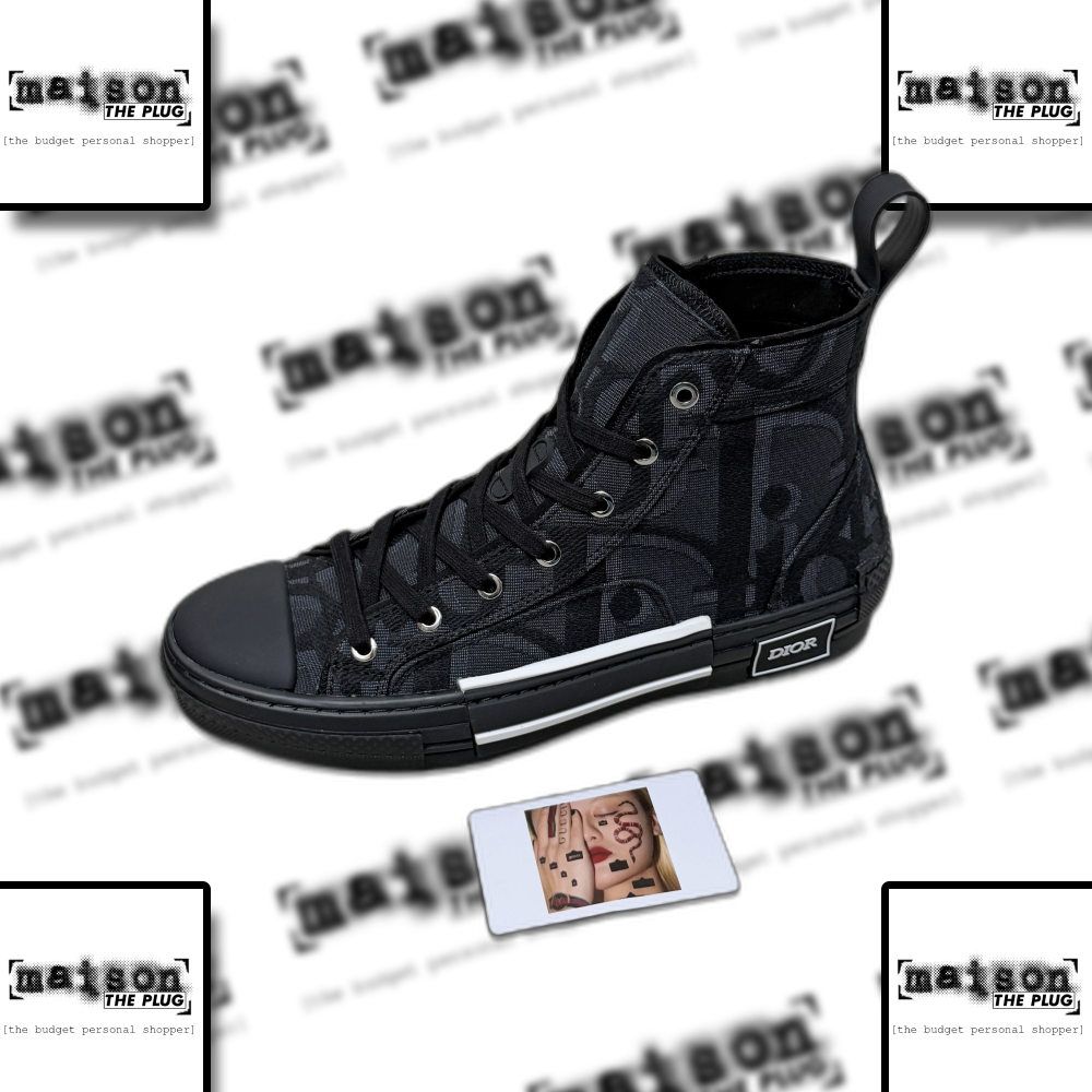 Monogram Canvas High-Top Sneaker Black