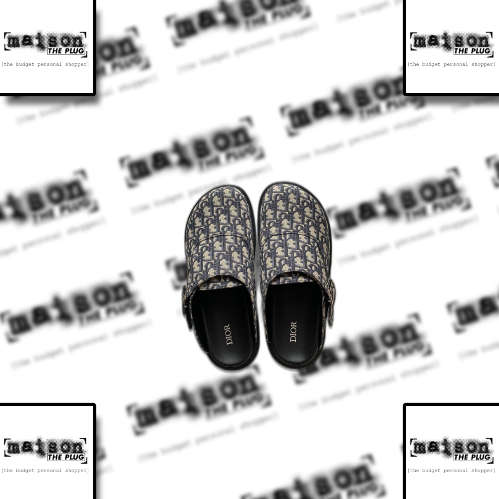 Dior Oblique Jacquard Clogs Black