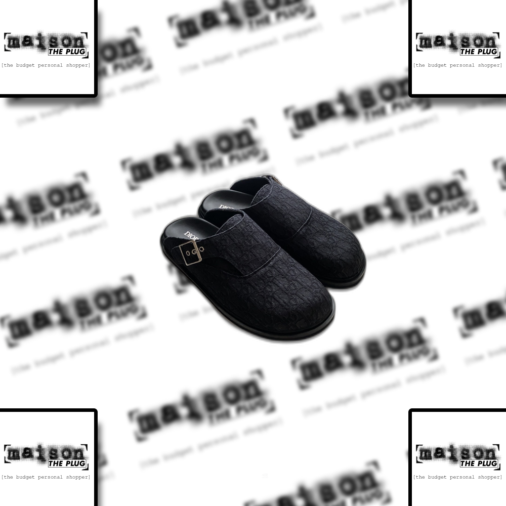 All-Over Logo Mule Clogs Black