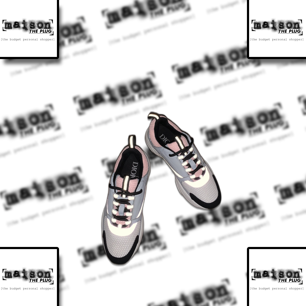 Dior Low-Top Sneakers Light Grey and Pink