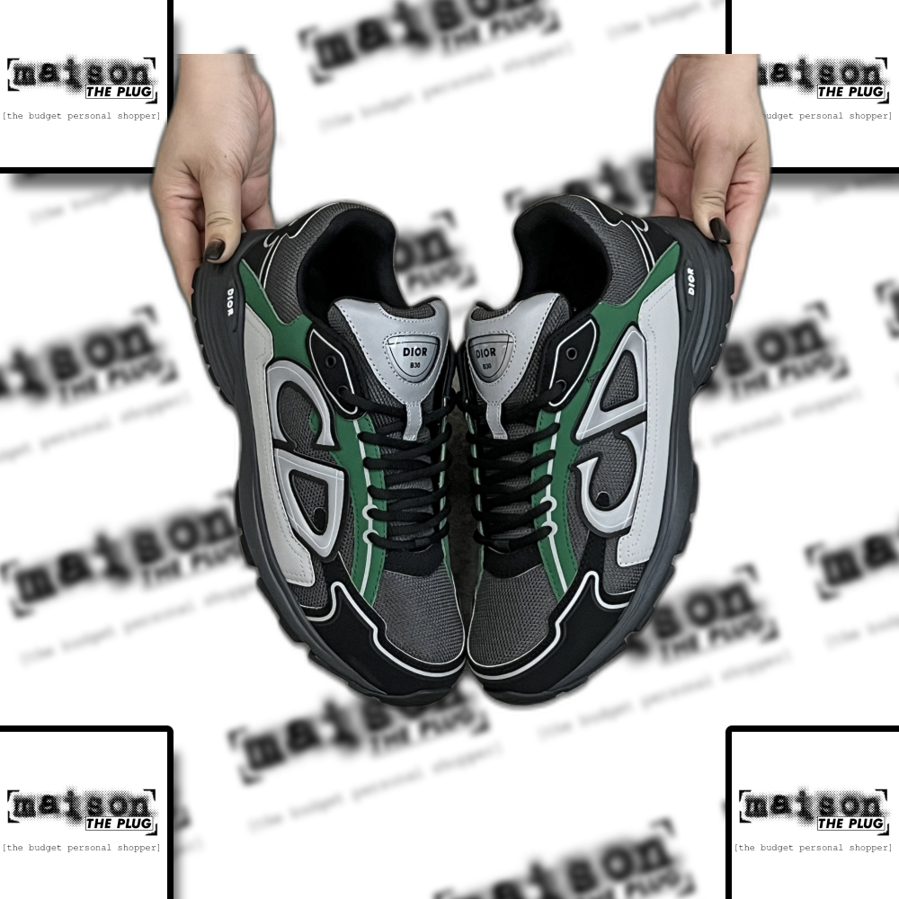 Dior CD Logo Sneakers Black Green