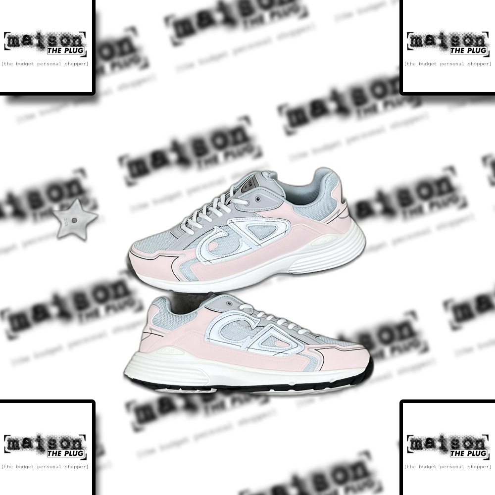 CD Logo Pink and Light Blue Chunky Sneakers
