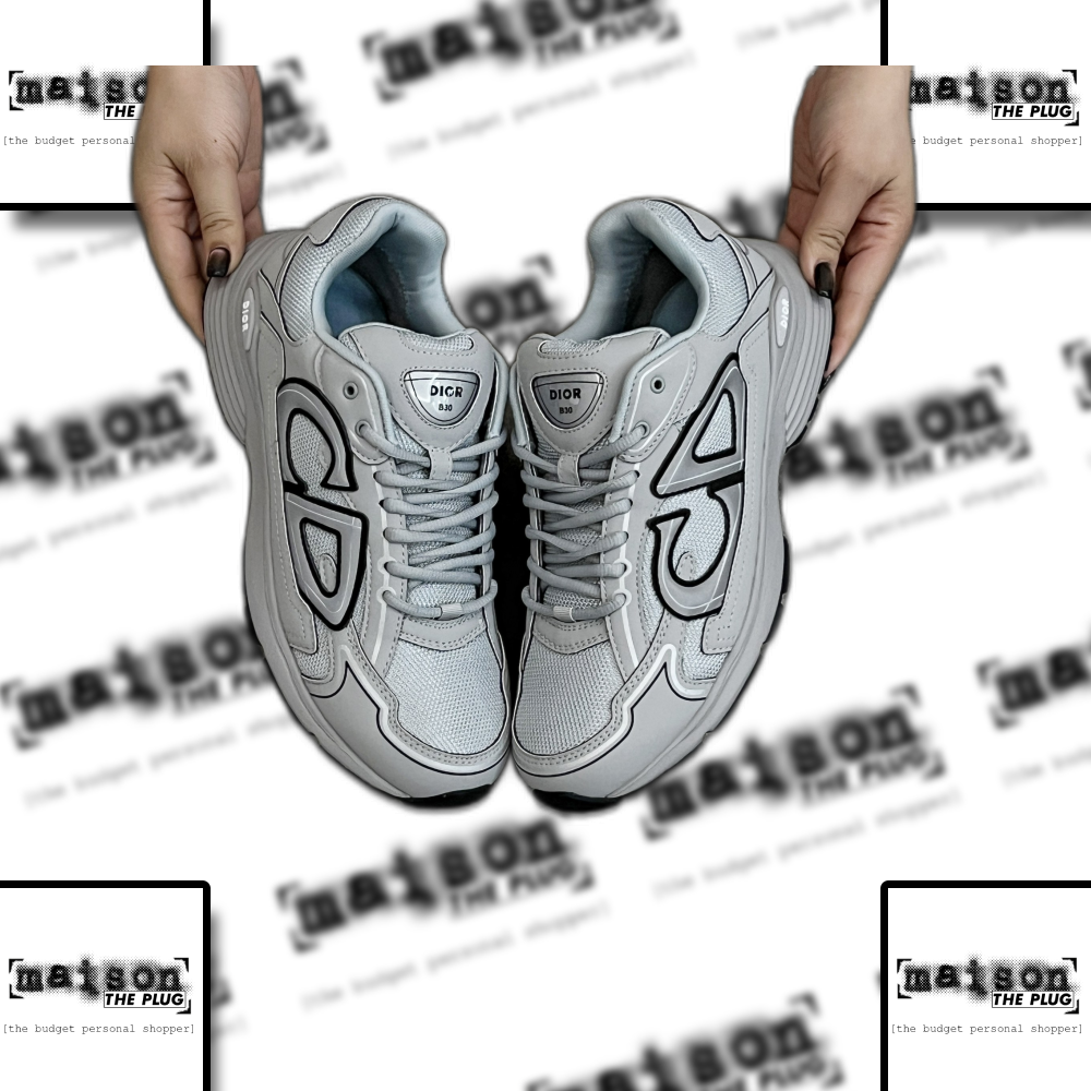 B23 Low-Top Sneaker 'CD' Print Grey
