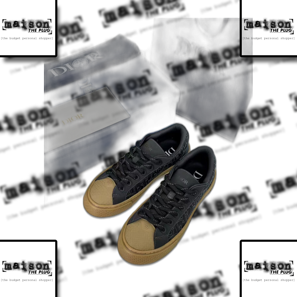 B3301 Low-Top Sneakers Black Dior Oblique Canvas Gum Sole