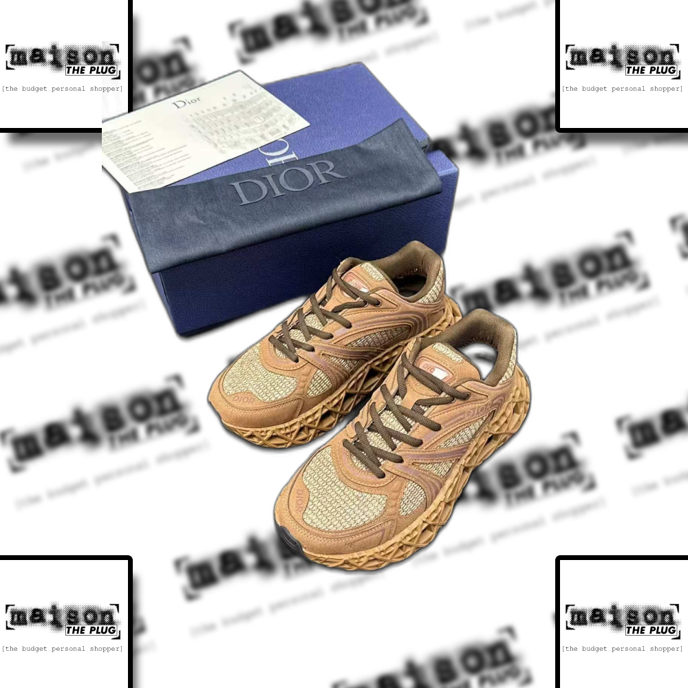 B3504 Monogram Mesh Sneakers Brown