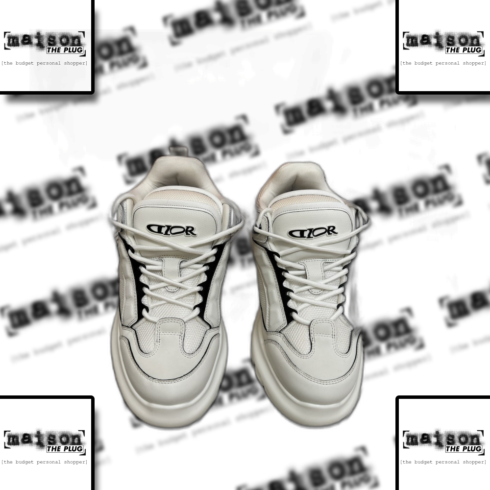 White B23 Sneaker with Black Accents