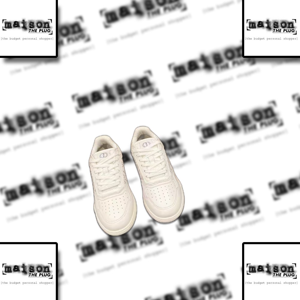 CD Perforated Leather Low Top Sneakers White
