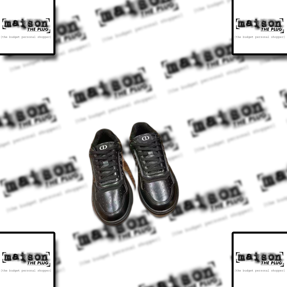 B23 Low Top Sneaker Black Leather CD Logo