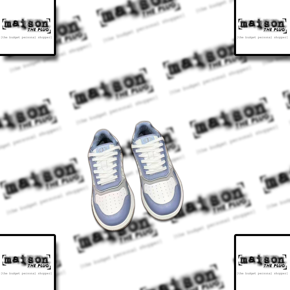 B23 Low-top Dior Canvas Sneakers White Blue Grey