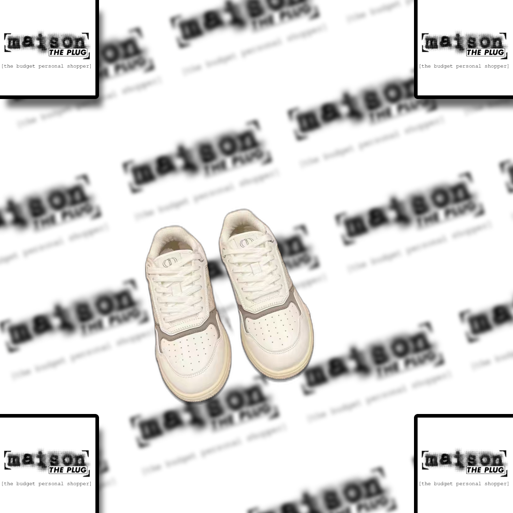 CD Monogram Perforated Leather Low Top Sneakers White