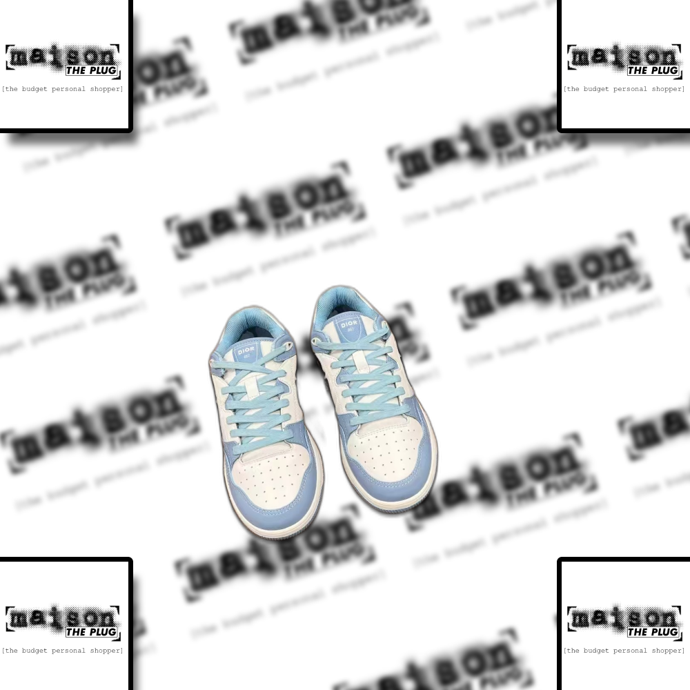 B23 Low-Top Sneaker White Light Blue