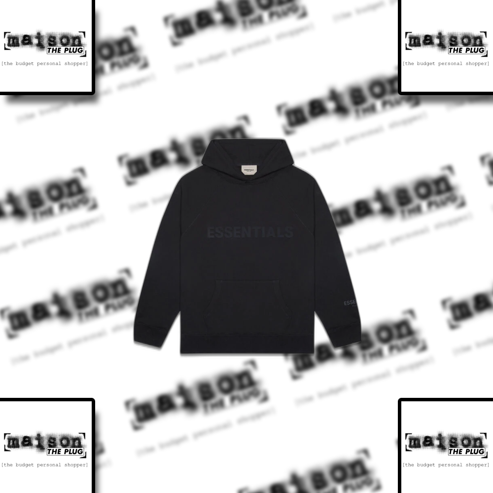 ESS Logo Embroidered Hoodie Charcoal
