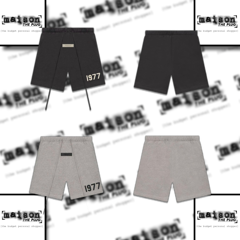 1977 Series SS22 Shorts Iron Digital Flock Logo Drawstring Sports American Heavy Casual Shorts