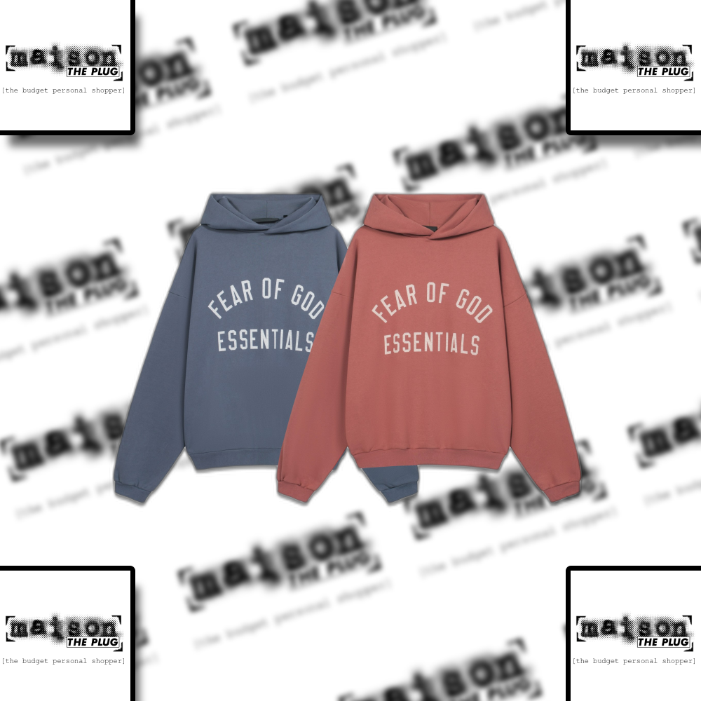 Letter Print Hoodie Blue