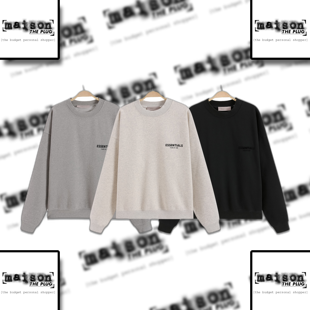 ESS eighth season fleece print crewneck sweatshirt