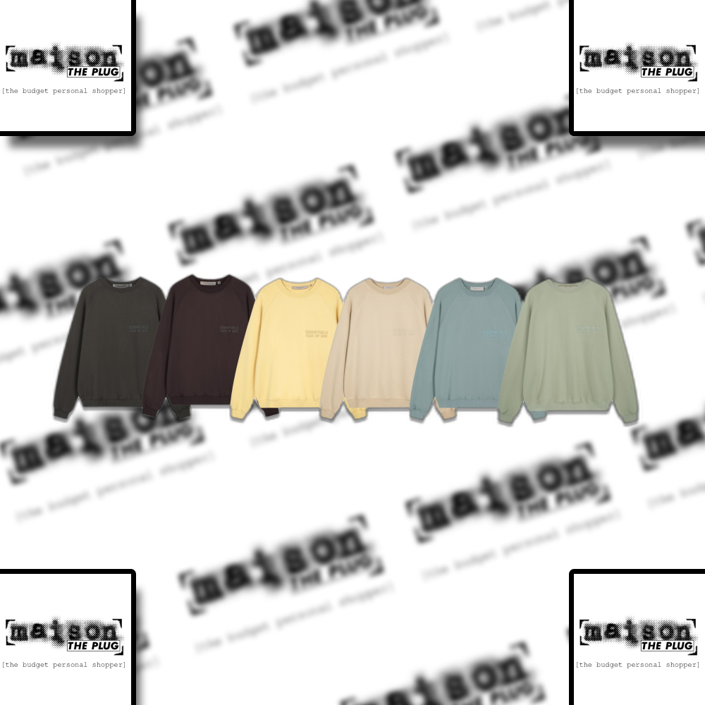 Raglan Sleeve Crewneck Sweatshirt Brown